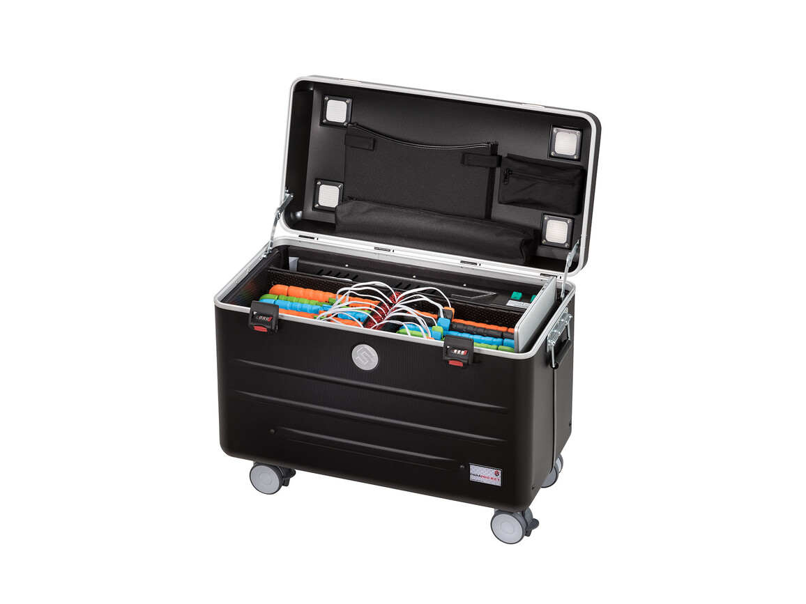 PARAT Case i16 KidsCover für 16 iPad inkl. LED USB-Lightning Kabel, schwarz
