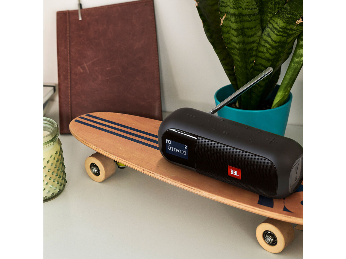 JBL Tuner2, Bluetooth-Lautsprecher mit Radio, schwarz &gt;