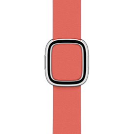 Apple Watch 38/40/41 mm Modernes Lederarmband, zitruspink, klein Apple Watch 38/40/41 mm Modernes Lederarmband, zitruspink, klein