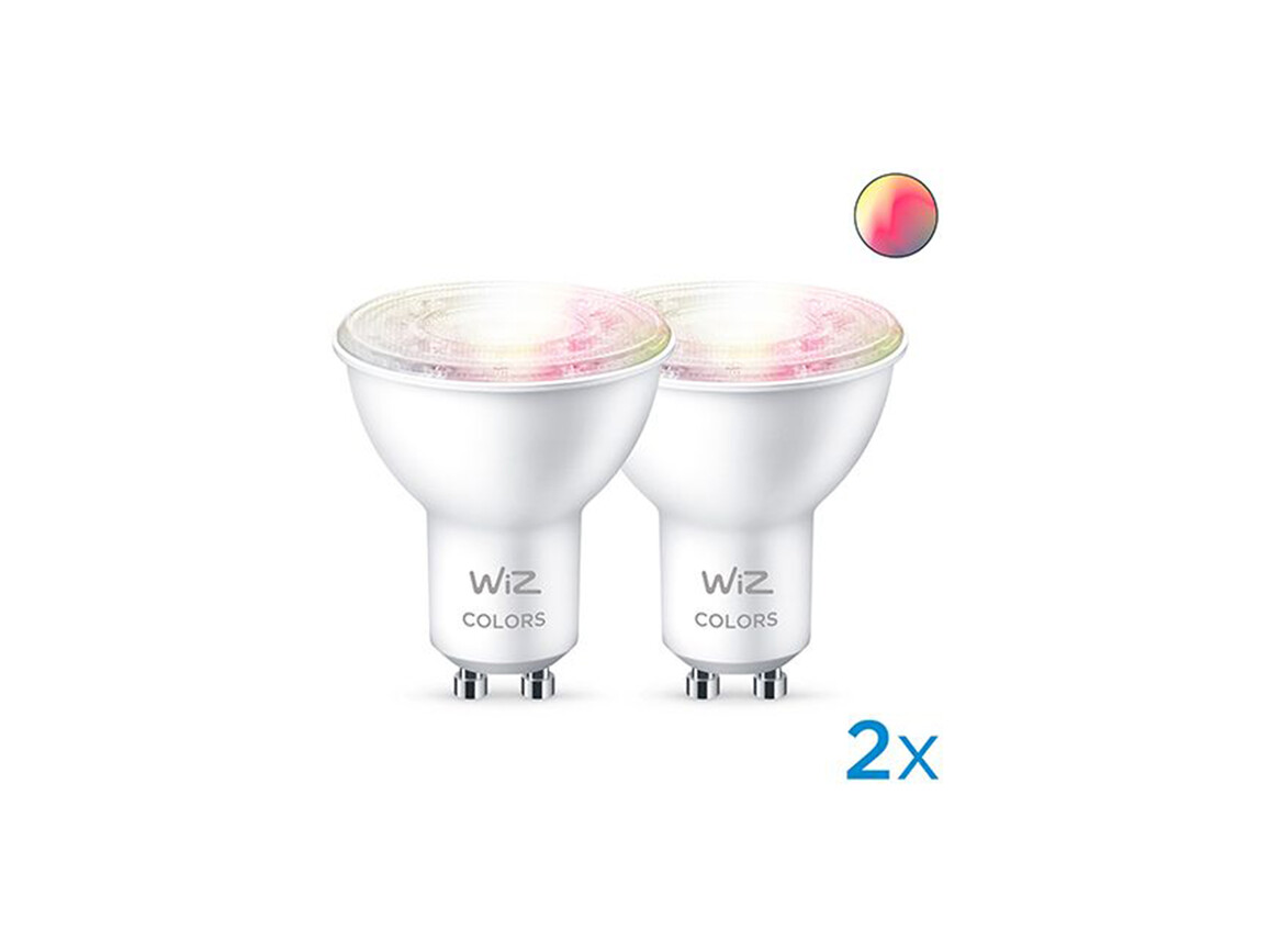 WiZ Full Color Smarte LED-Lampe 50W GU10 Doppelpack 922-65 RGB 2PF/6