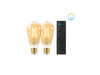 WiZ Tunable White Smarte LED-Lampe 50W ST64 Doppelpack inkl. Fernbedienung  920-50 Amb TW 2PK+Remote