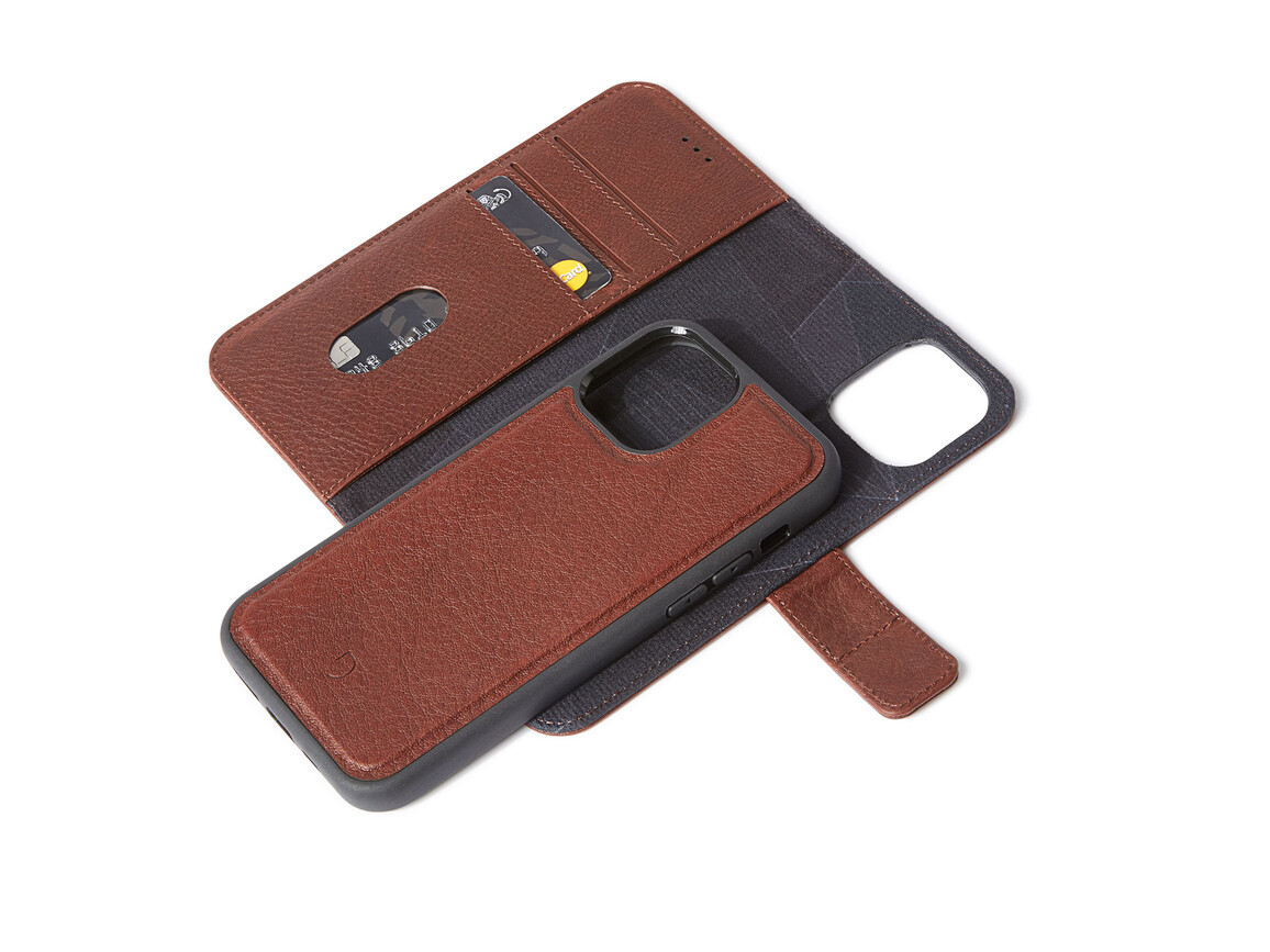 Decoded MagSafe Leder 2-in-1 Wallet Case und Backcover für iPhone 12 mini, braun &gt;