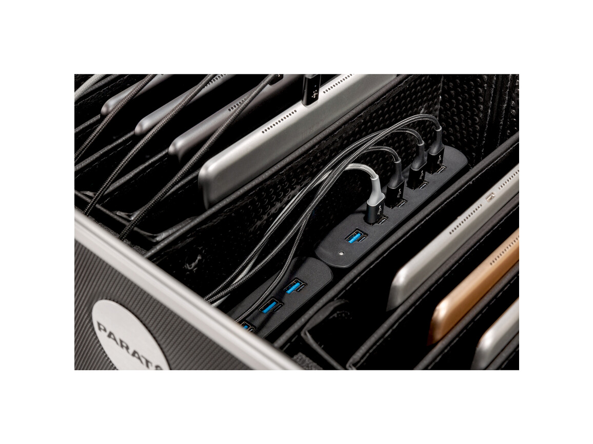 PARAT Case TC20, TwinCharge, USB-C, ohne Kabel, schwarz