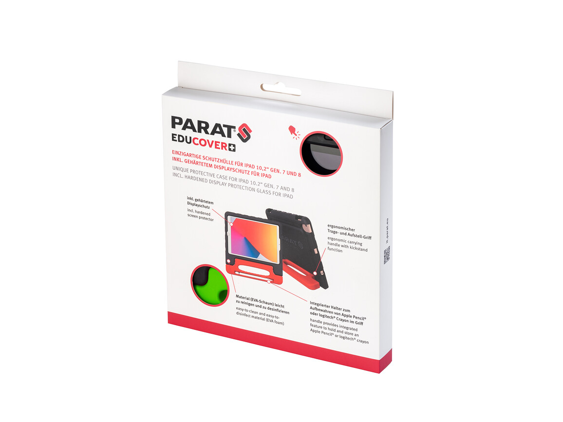 PARAT EDUCOVER®+ für iPad 10.2" für Pencil (2020/2019), schwarz/grün>