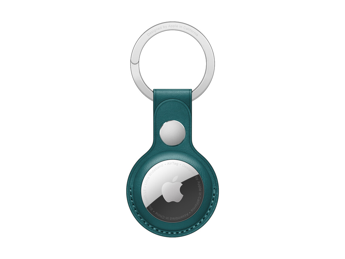 Apple AirTag Schlüsselanhänger aus Leder, waldgrün