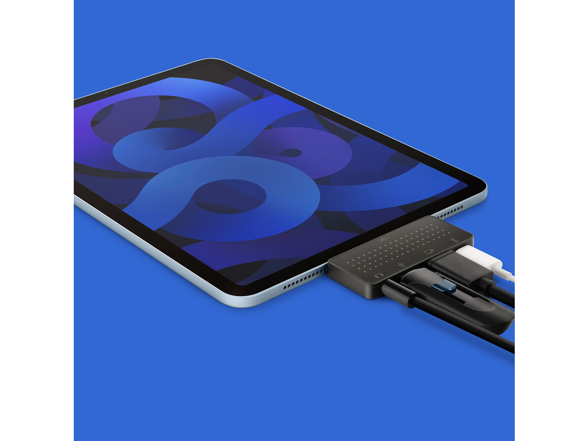 Twelve South StayGo Mini kompakter USB-C Hub, schwarz