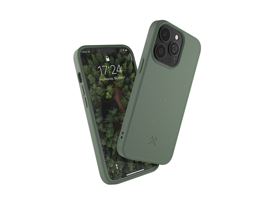 Woodcessories Bio Case antimikrobiell für iPhone 13 Pro, grün>