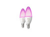 Philips Hue White &amp; Colour Ambience E14, smarte LED Lampe, Doppelpack