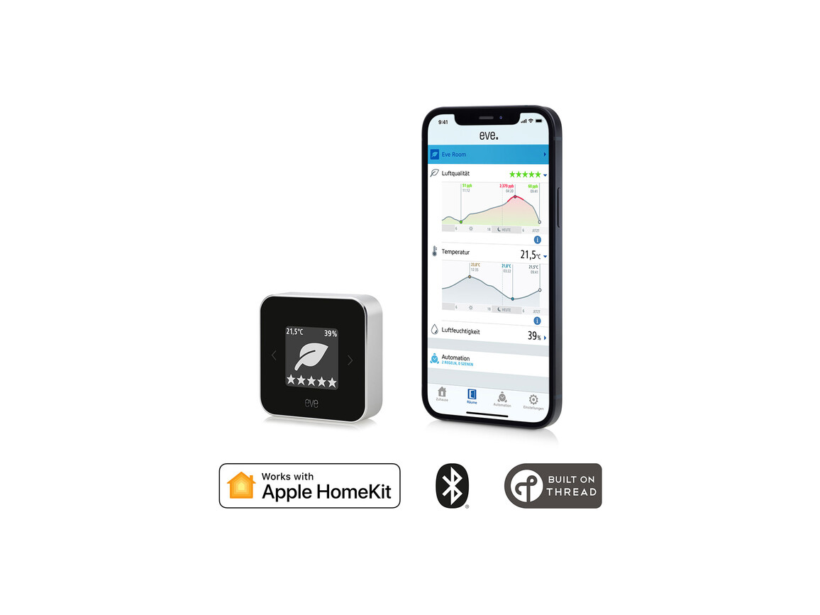 Eve Room, Raumklima- &amp; Luftqualitäts-Monitor