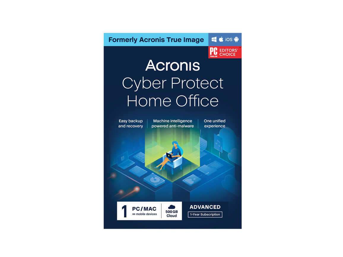 Acronis Cyber Protect Home Office Advanced + 500GB Acronis Cloud Storage, 1 User, 1 Jahr - ESD