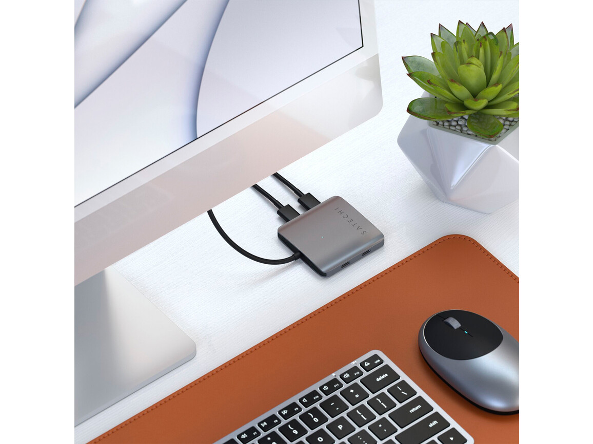Satechi Aluminium 4-Port USB-C Hub, space grau