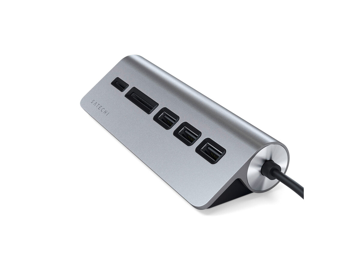Satechi Type-C Aluminium USB Hub &amp; Card Reader, space grau