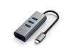 Satechi Type-C 2-in1 Port USB 3.0 Hub mit Ethernet, space grau
