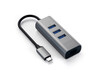 Satechi Type-C 2-in1 Port USB 3.0 Hub mit Ethernet, space grau