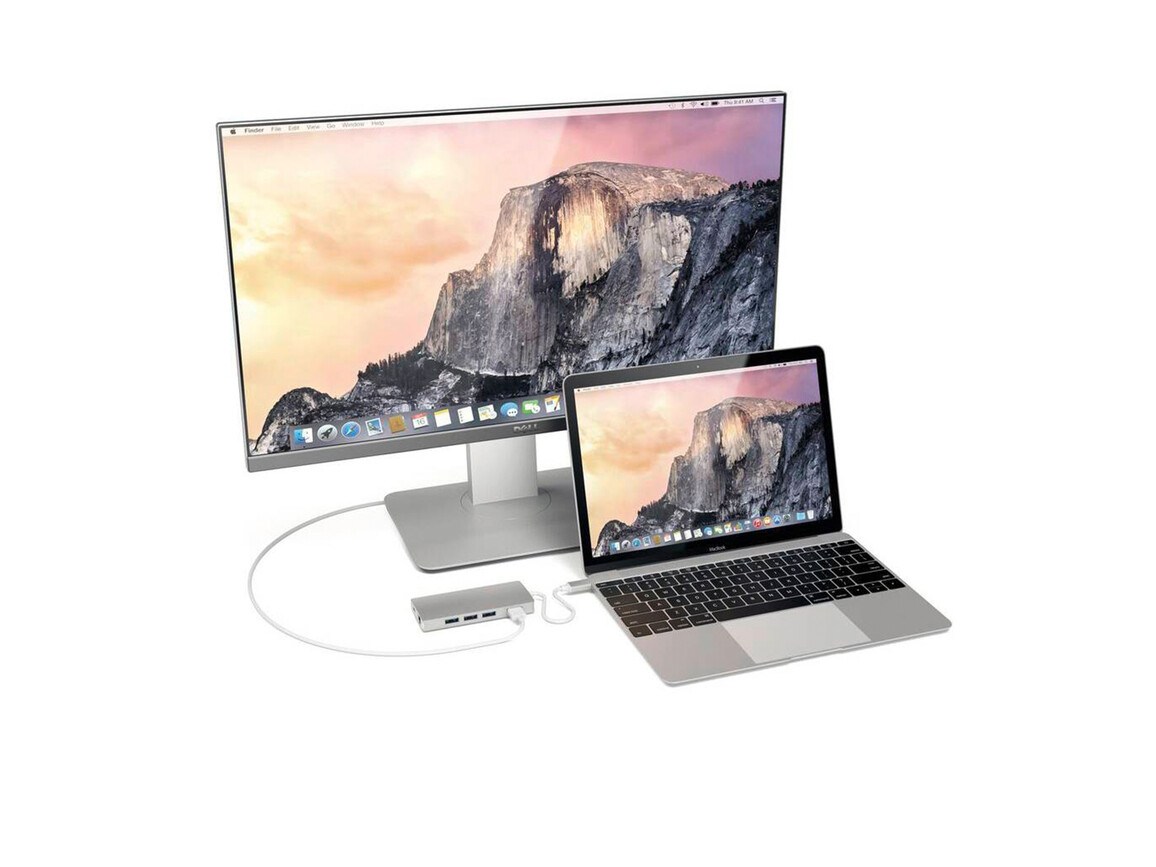 Satechi Type-C Multi-Port 4K, Ethernet Hub V2, silber