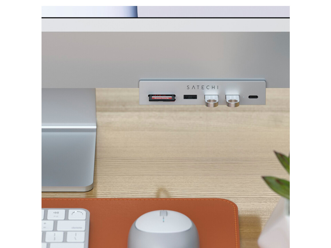 Satechi USB-C Clamp Hub für iMac 24", silber > Satechi USB-C Clamp Hub für iMac 24", silber >