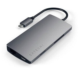 Satechi Type-C Multi-Port 4K, Ethernet Hub V2, space grau