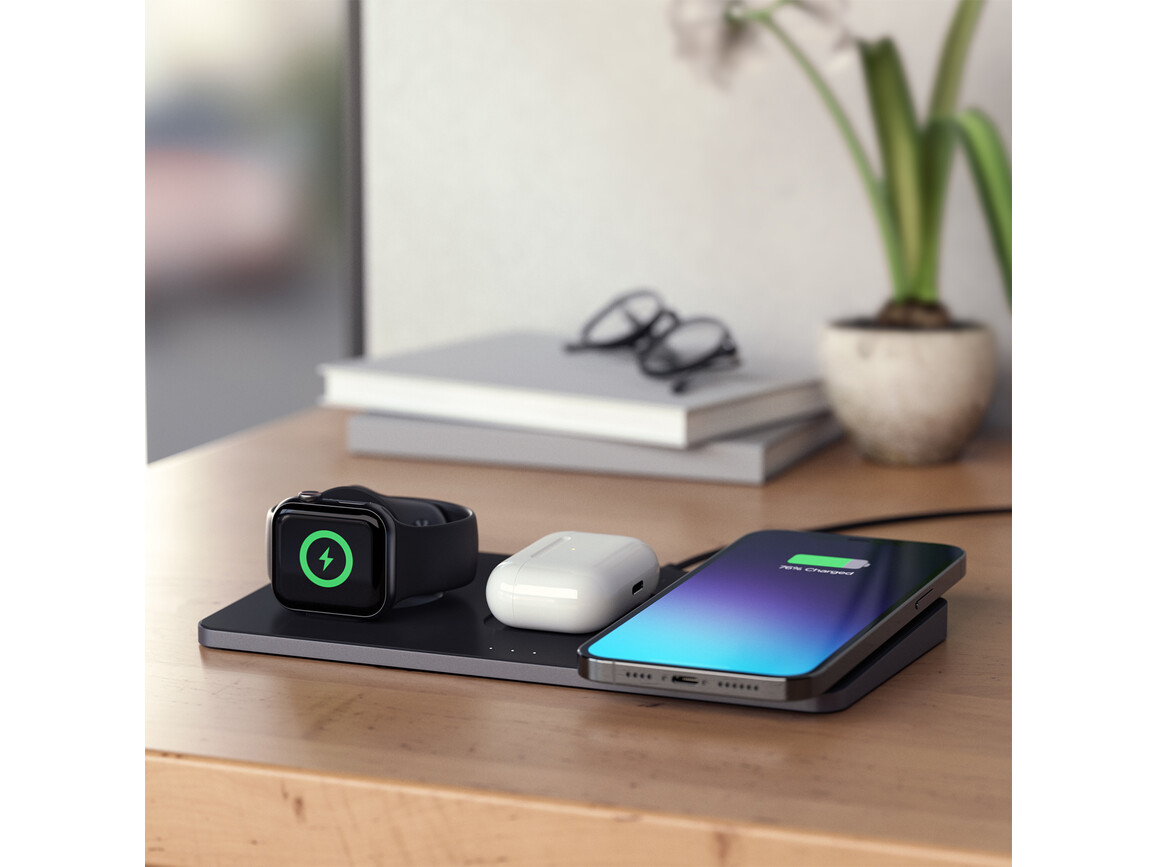 Satechi Trio Wireless Charging Pad, schwarz Satechi Trio Wireless Charging Pad, schwarz
