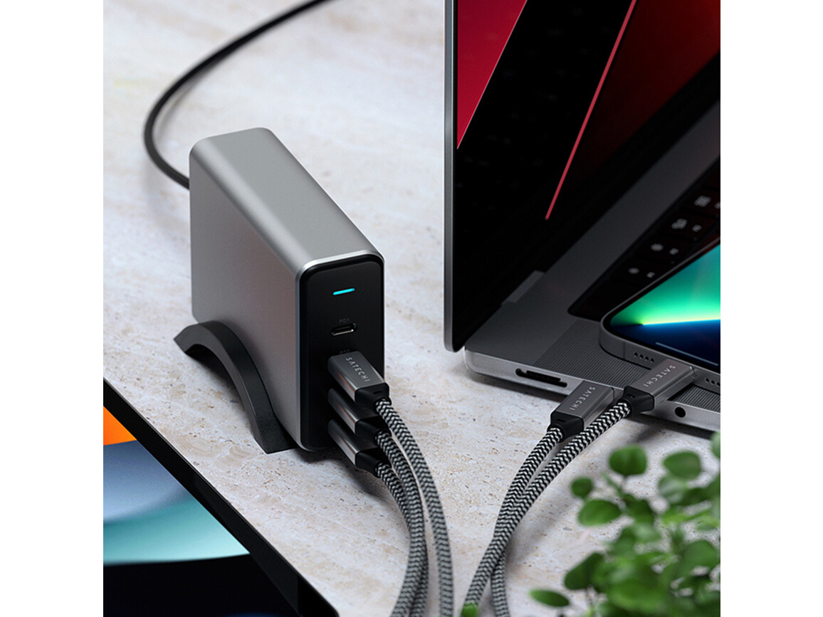 Satechi 4-Port USB-C PD GaN 165W Charger, space grau Satechi 4-Port USB-C PD GaN 165W Charger, space grau