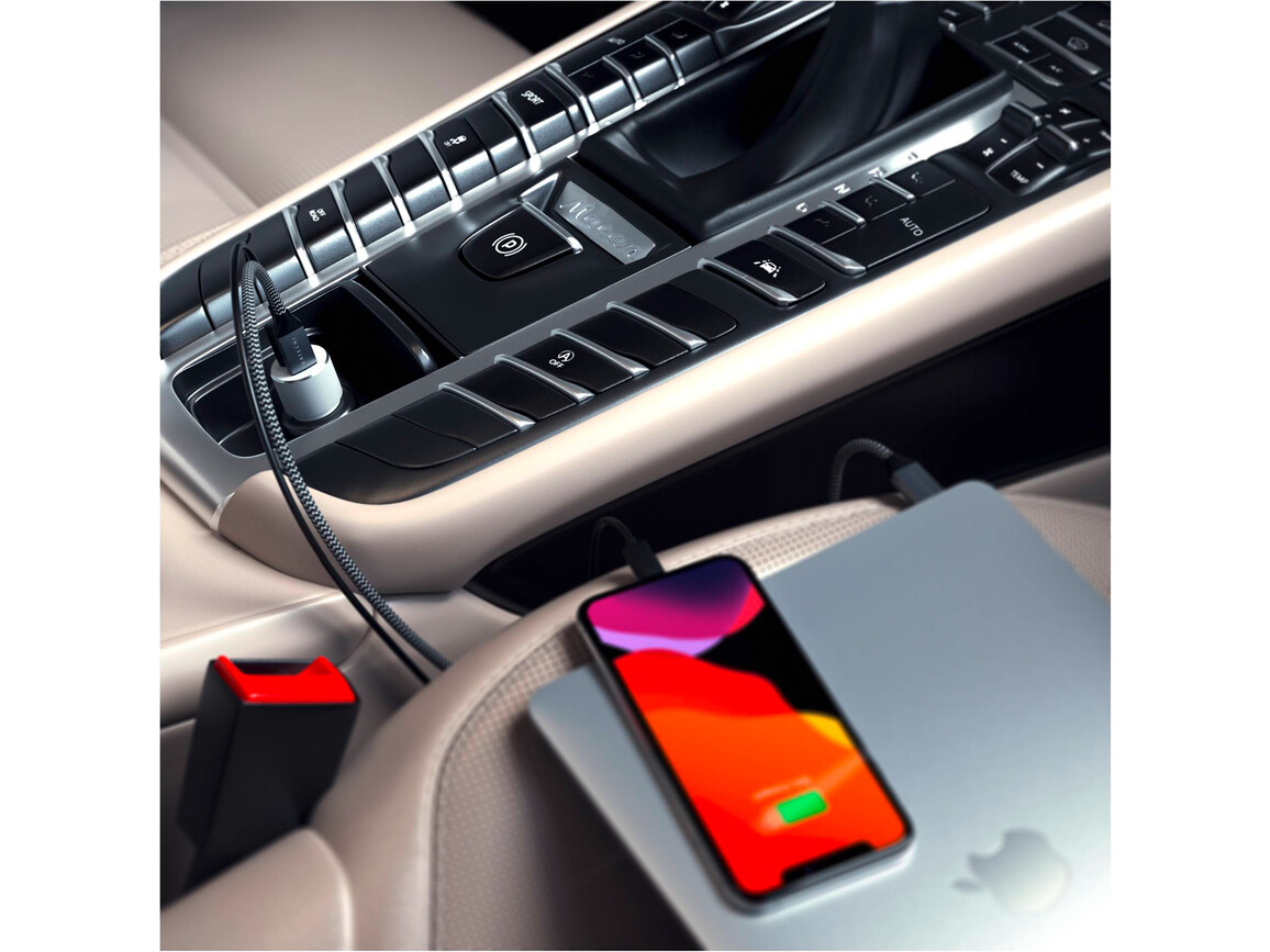 Satechi Type-C PD Car 72W Charger, silber Satechi Type-C PD Car 72W Charger, silber