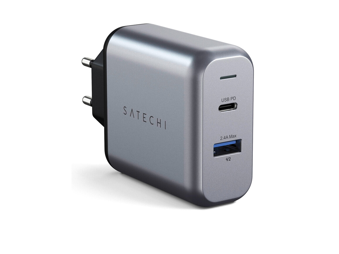 Satechi Dual-Port 30W Wall Charger, space grau