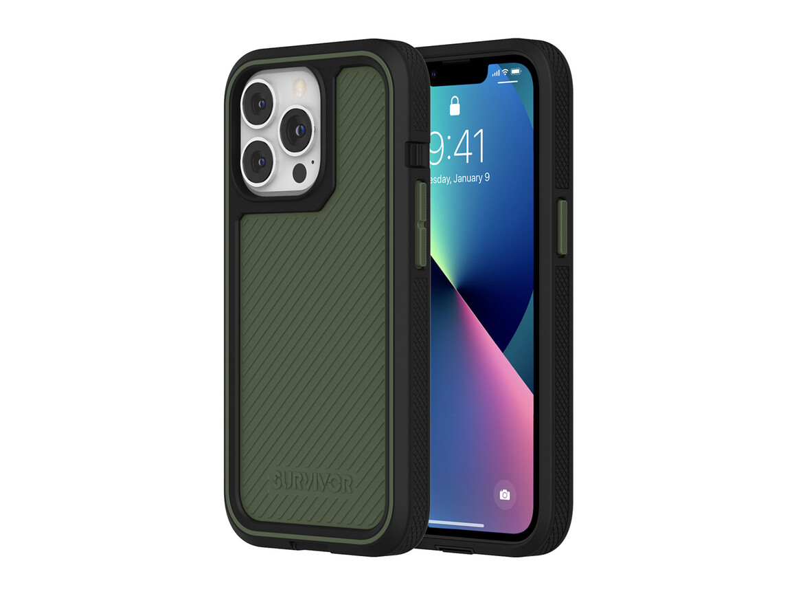 Survivor Earth für iPhone 13 Pro, schwarz-grün&gt;