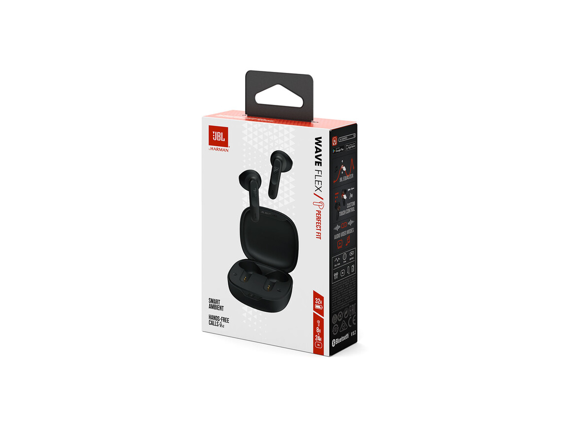 JBL Wave Flex kabelloser In-Ear Kopfhörer, schwarz