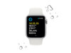 Apple Watch SE GPS, Aluminium silber, 40 mm mit Sportarmband, weiß