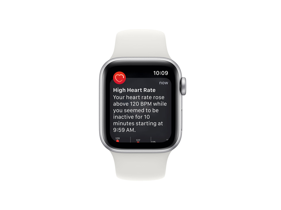 Apple Watch SE GPS, Aluminium silber, 40 mm mit Sportarmband, weiß> Apple Watch SE GPS, Aluminium silber, 40 mm mit Sportarmband, weiß>