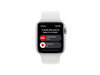 Apple Watch SE GPS, Aluminium silber, 40 mm mit Sportarmband, weiß&gt;