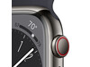 Apple Watch Series 8 GPS + Cellular, Edelstahl graphit, 45 mm mit Sportarmband, mitternacht