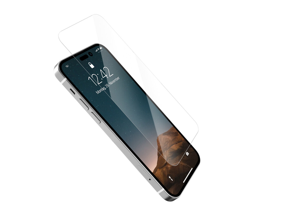 Woodcessories Asahi Glass Premium 2.5D für iPhone 14 Pro Max&gt;