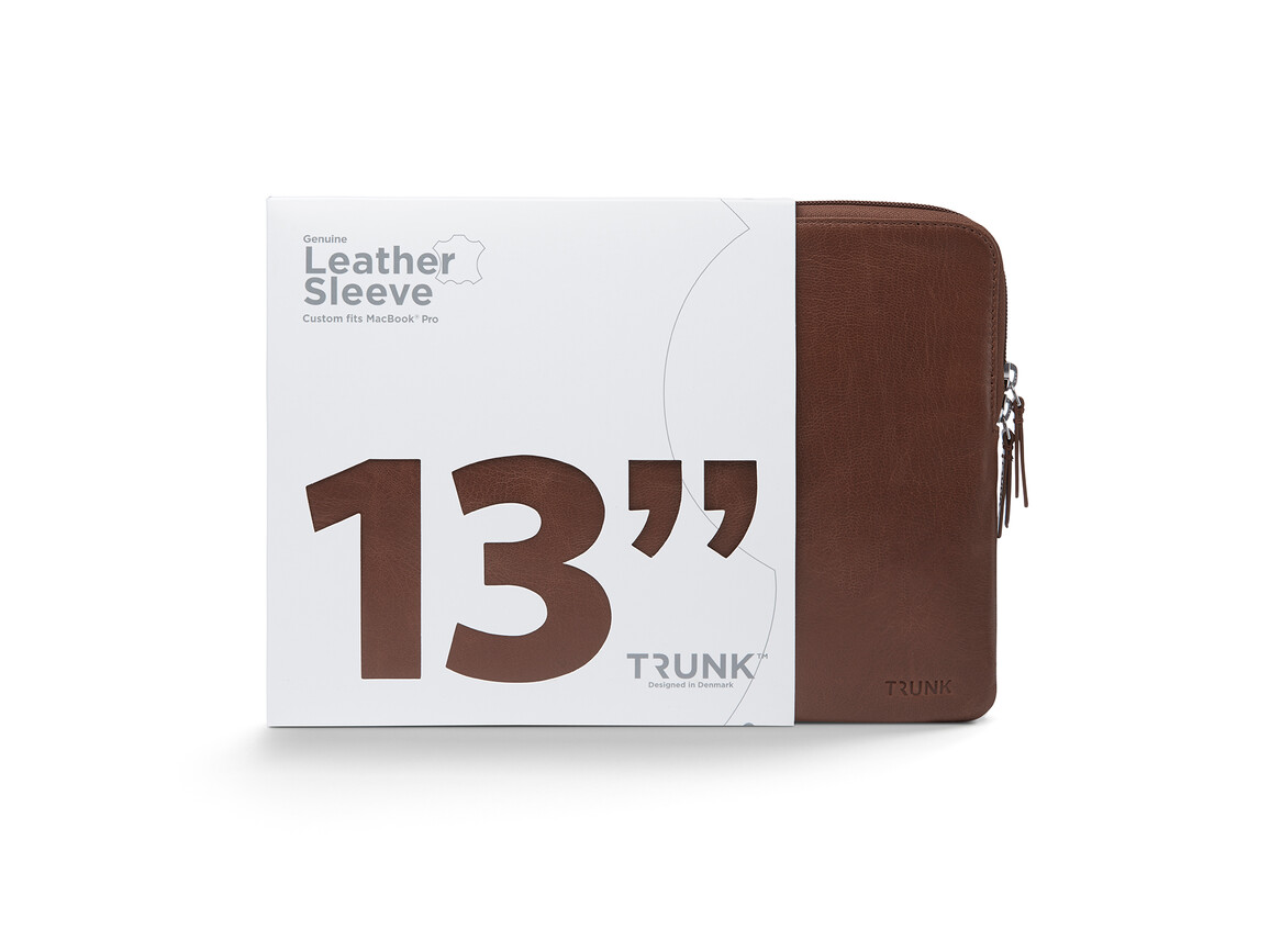 Trunk Leder Sleeve für MacBook Air/MacBook Pro 13&quot;, braun
