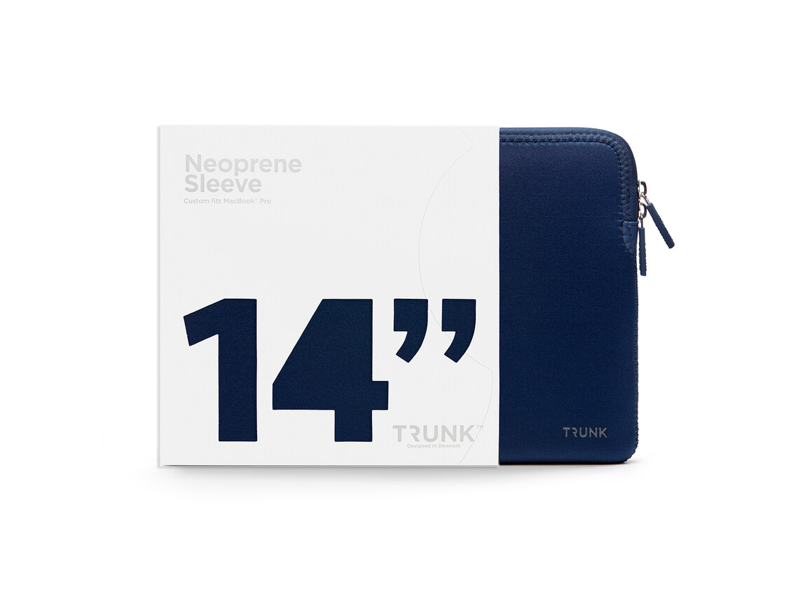 Trunk Neopren Sleeve für MacBook Pro 14&quot; (2021-2023), dunkelblau