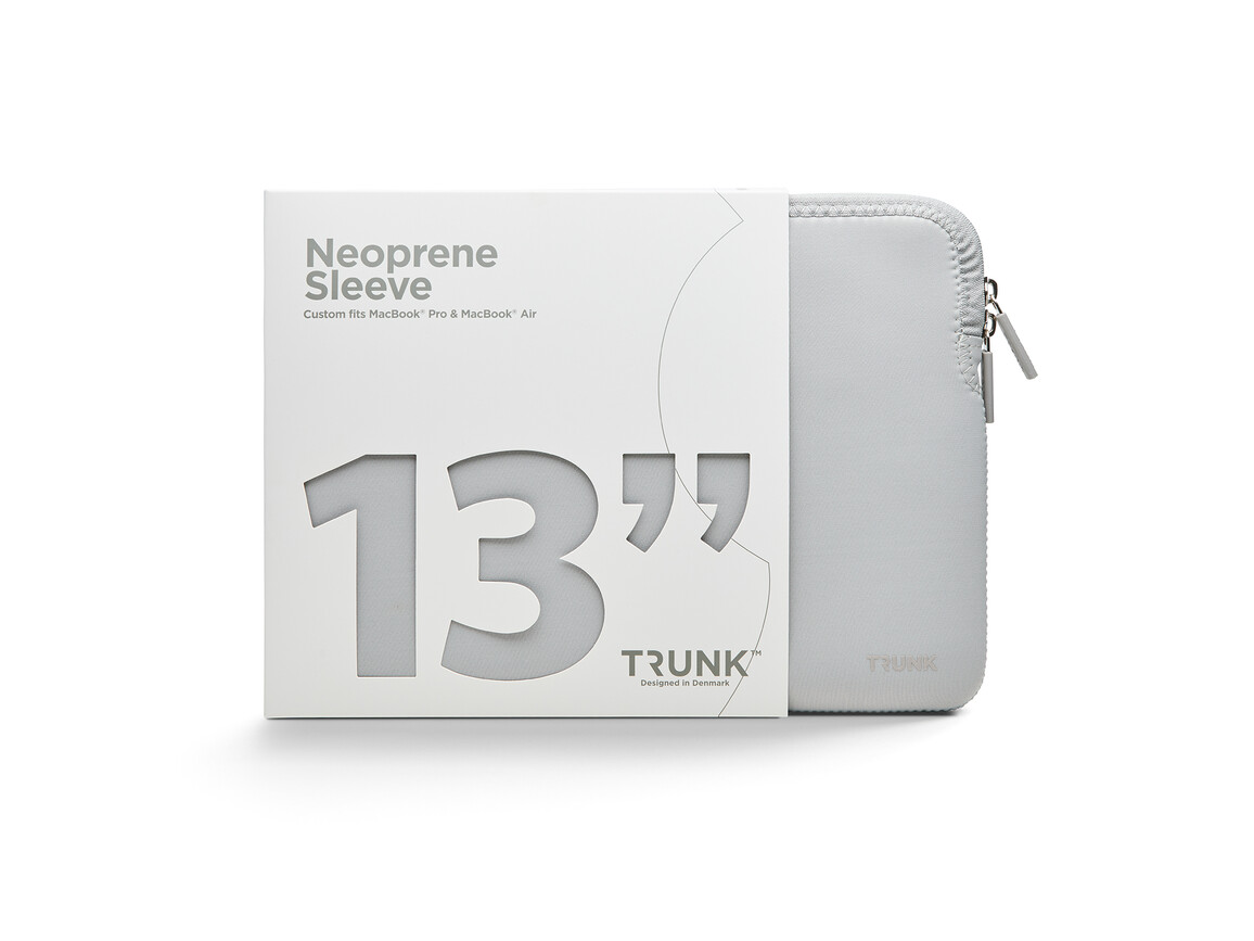 Trunk Neopren Sleeve für MacBook Air/MacBook Pro 13&quot;, silber