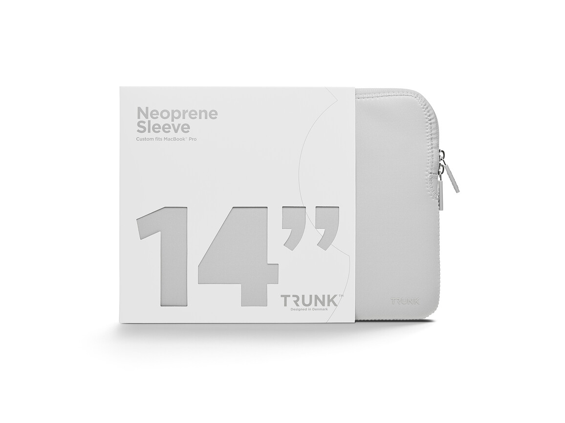 Trunk Neopren Sleeve für MacBook Pro 14&quot; (2021-2023), silver cloud