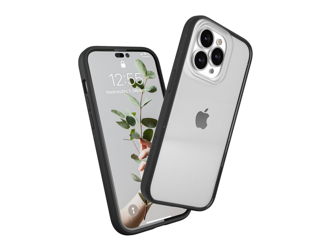 Woodcessories Clear Case für iPhone 14 Pro Max, schwarz>