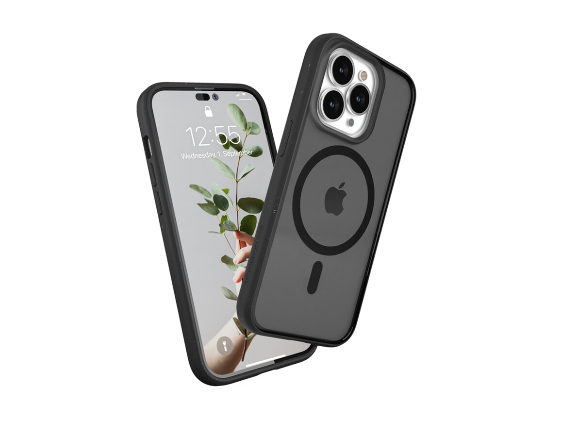 Woodcessories Clear Case Magsafe für iPhone 14 Pro, schwarz>