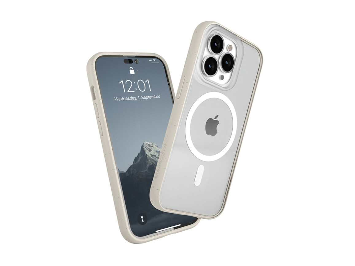 Woodcessories Clear Case Magsafe für iPhone 14 Pro, weiß>