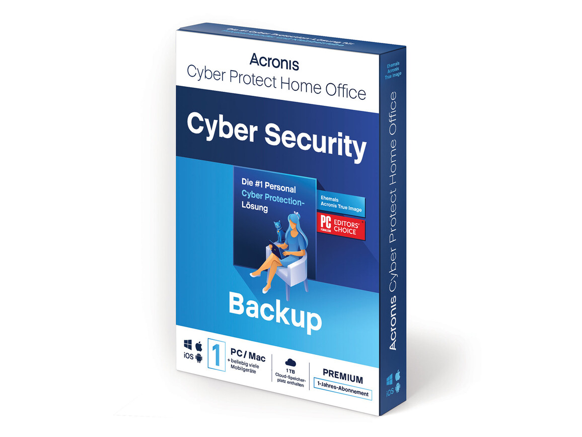 Acronis Cyber Protect Home Office Premium 2023 + 1TB Acronis Cloud Storage, 1 User, 1 Jahr