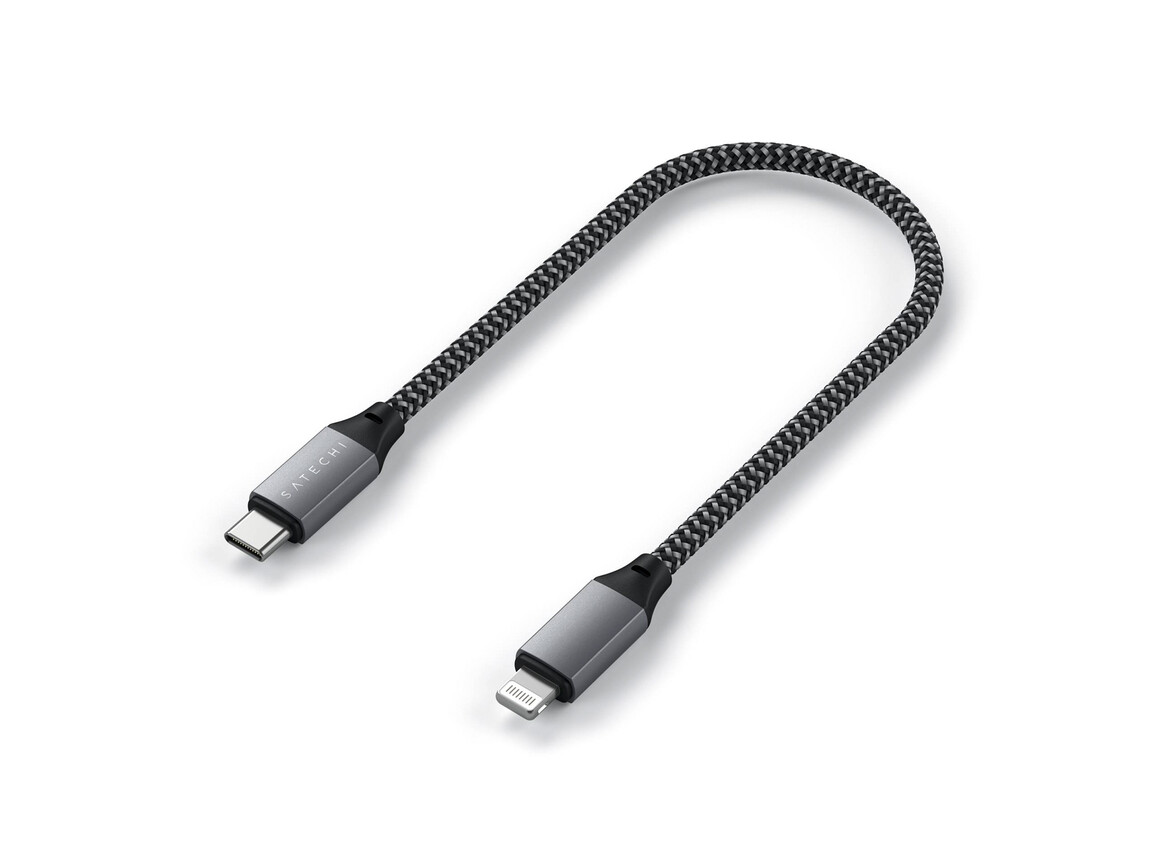 Satechi Type-C zu Lightning Kabel 25cm, space grau