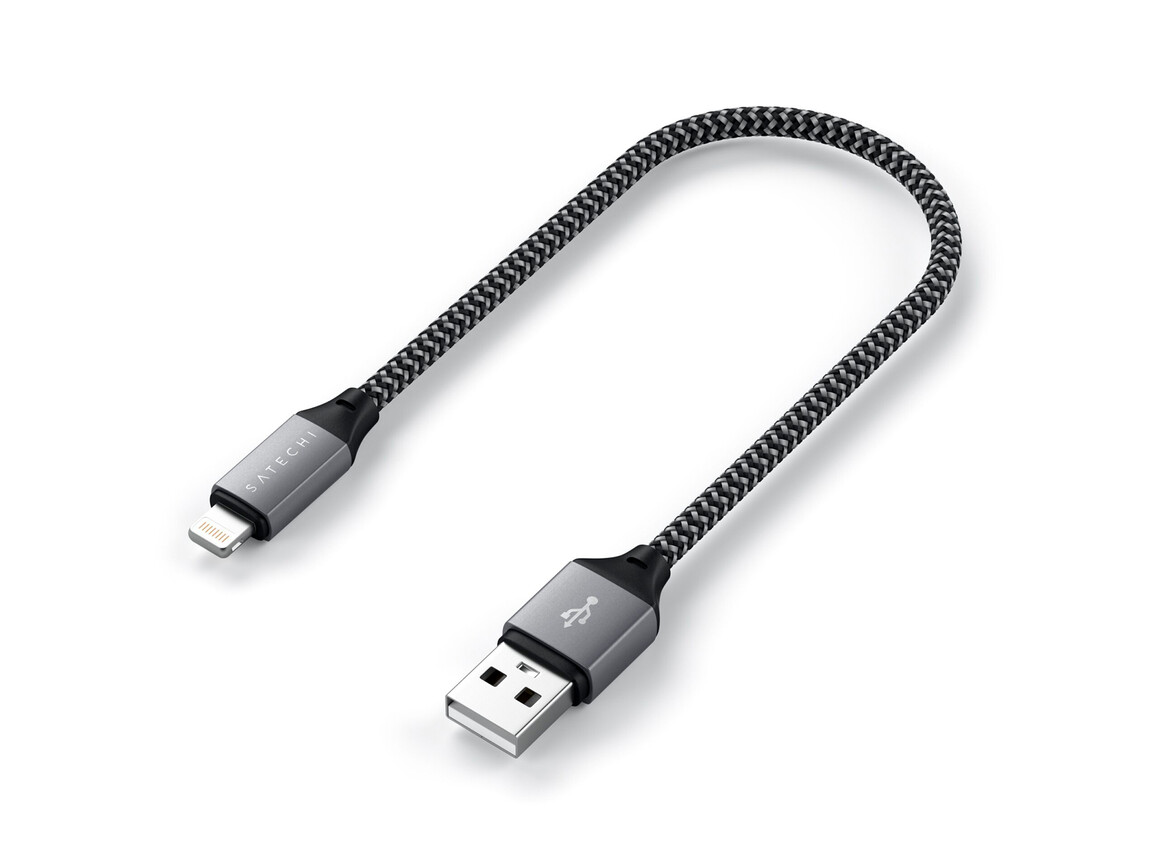 Satechi USB-A zu Lightning Kabel 25cm, space grau
