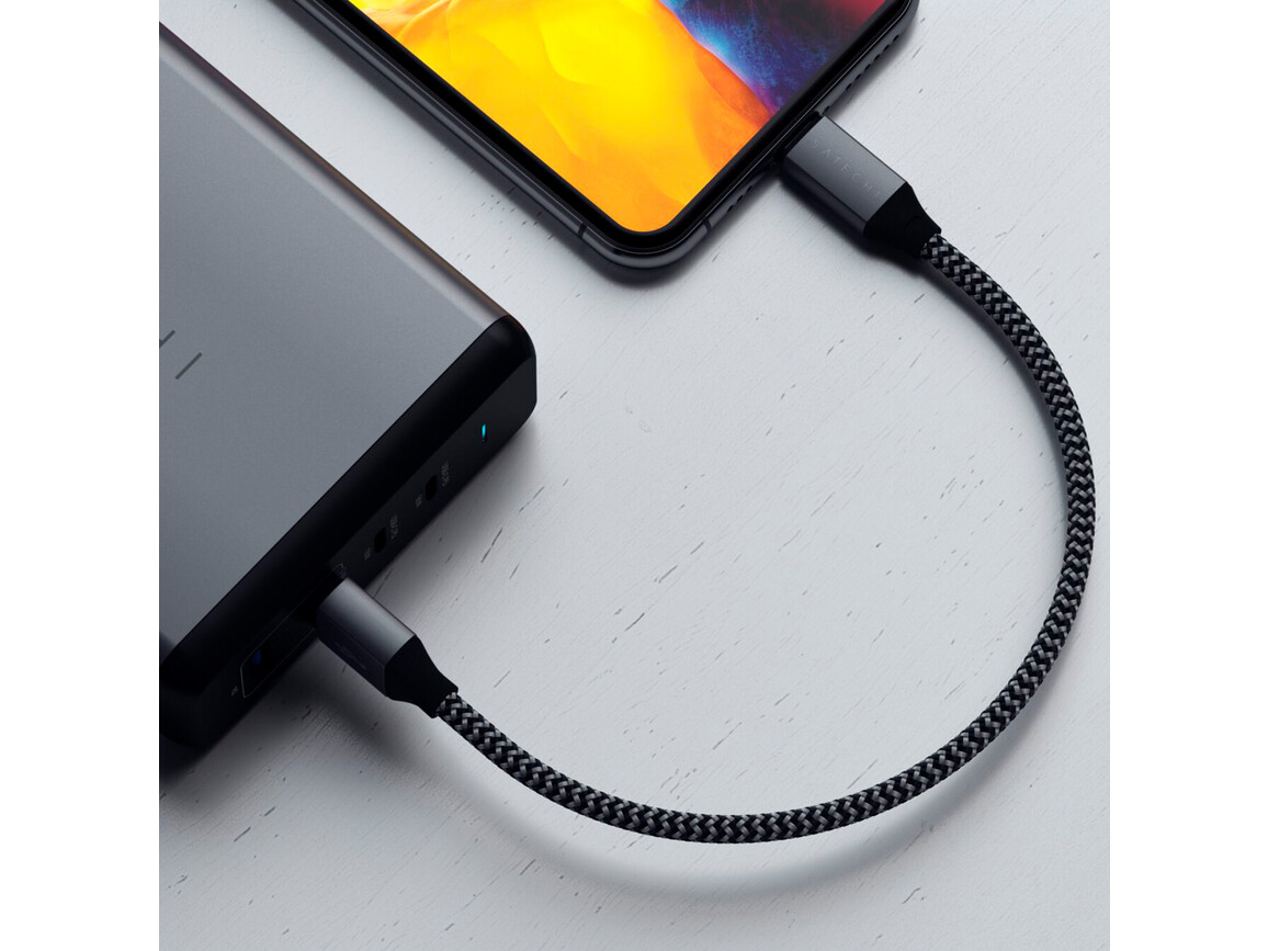 Satechi USB-A zu Lightning Kabel 25cm, space grau
