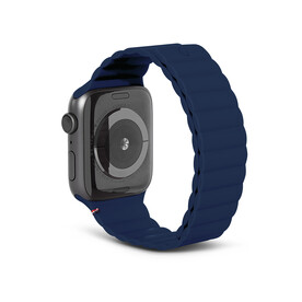 Decoded 38/40/41 mm Silikonarmband mit Magnetverschluss für Apple Watch Series 2/3/4/5/6/7/8/SE/SE2, blau Decoded 38/40/41 mm Silikonarmband mit Magnetverschluss für Apple Watch Series 2/3/4/5/6/7/8/SE/SE2, blau