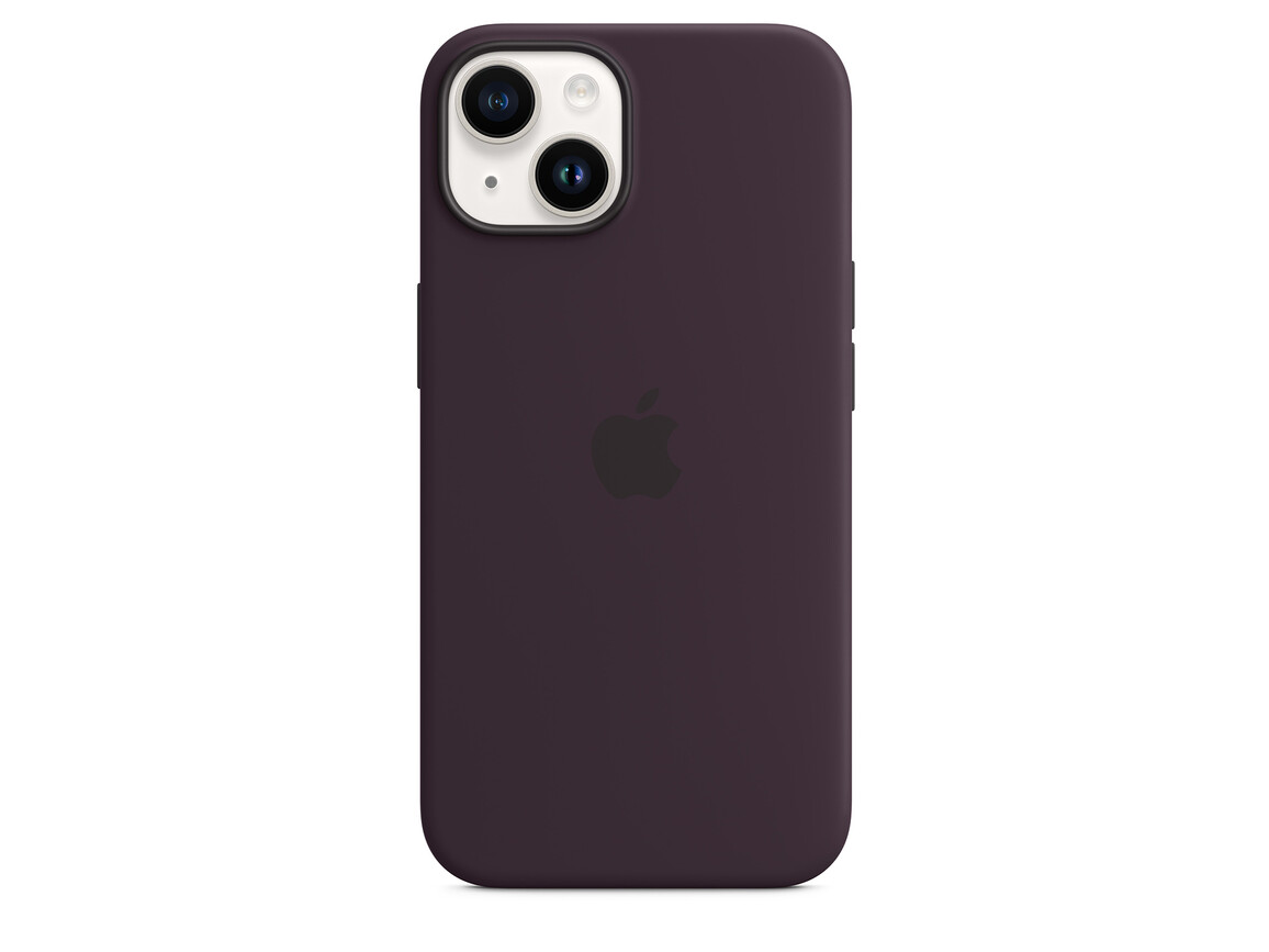 Apple iPhone 14 Plus Silikon Case mit MagSafe, holunder>