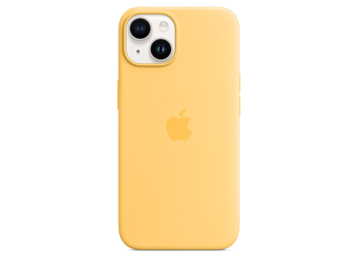 Apple iPhone 14 Plus Silikon Case mit MagSafe, sonnenlicht