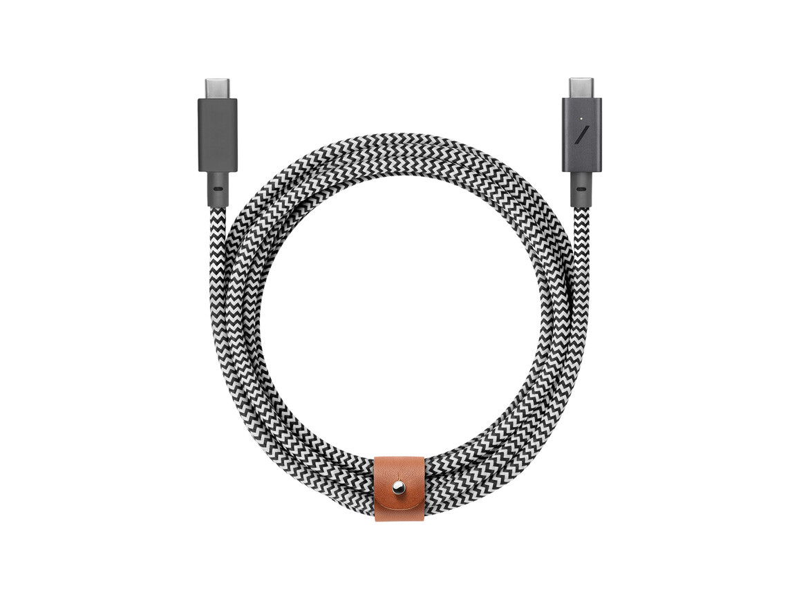 Native Union Belt Pro USB-C Kabel 2.4m mit LED-Anzeige, 240W, zebra