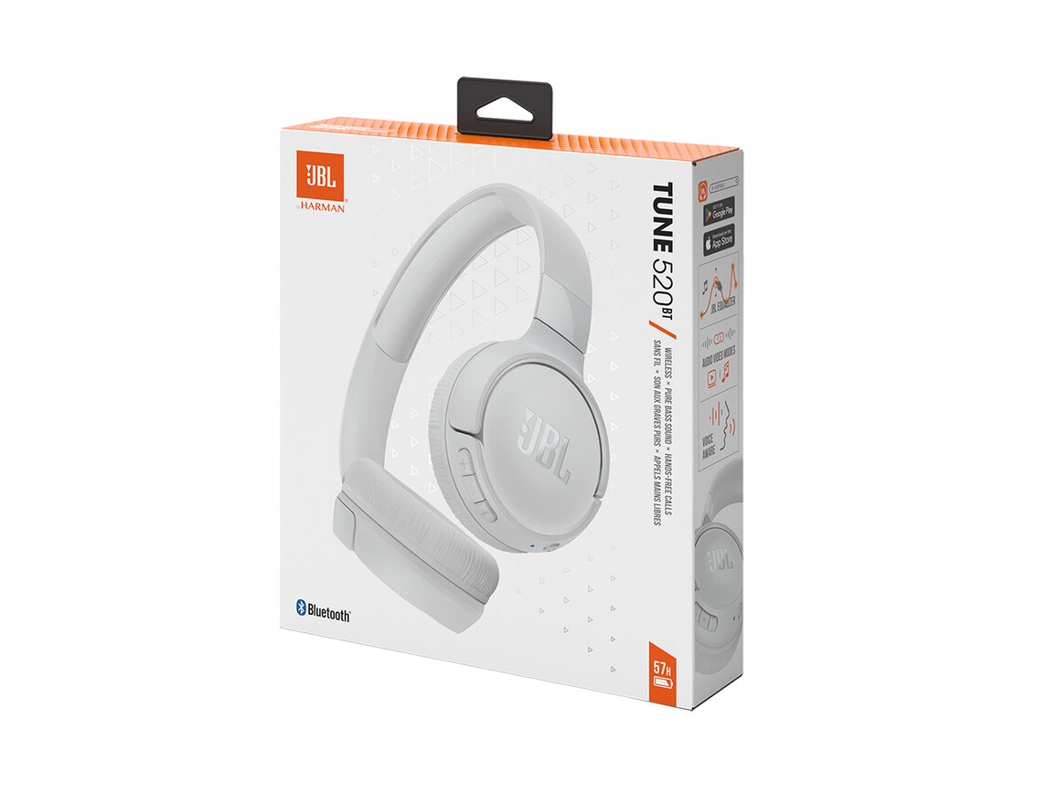JBL TUNE520BT, On-Ear Bluetooth Kopfhörer, weiß