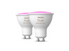 Philips Hue White &amp; Color Ambiance GU10, smarte LED Lampe, Doppelpack