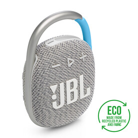 JBL Clip4 ECO, Bluetooth-Lautsprecher mit Karabinerhaken, weiß&amp;gt;